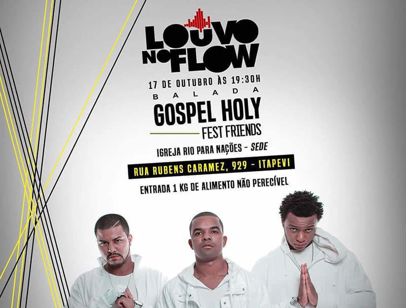  Agenda Cultural, Sab. 17 – Balada Gospel: “LOUVO NO FLOW” em Itapevi