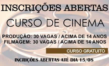  Inscrições abertas para o Curso de Cinema