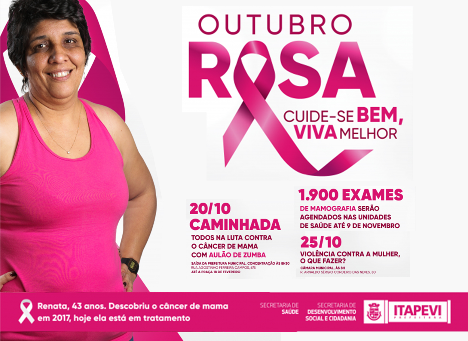  Prefeitura de Itapevi preparou uma série de atividades para o Outubro Rosa