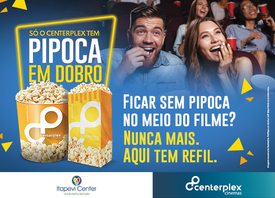  Pipoca em Dobro só na Centerplex Cinemas