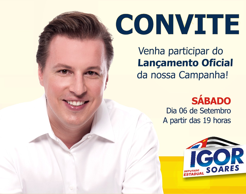  Igor Soares lança campanha oficial em Itapevi dia 06