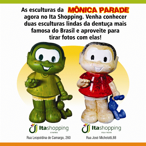 Ita Shopping traz para Itapevi duas esculturas da Mônica